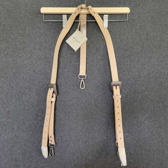 NWT Free People Size M/L Handcrafted Hold Me Up Buff Leather Suspenders main image 6